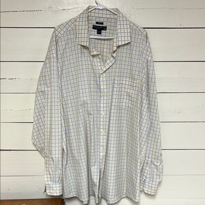 Pronto Uomo Yellow and Blue Casual Button Down Shirt